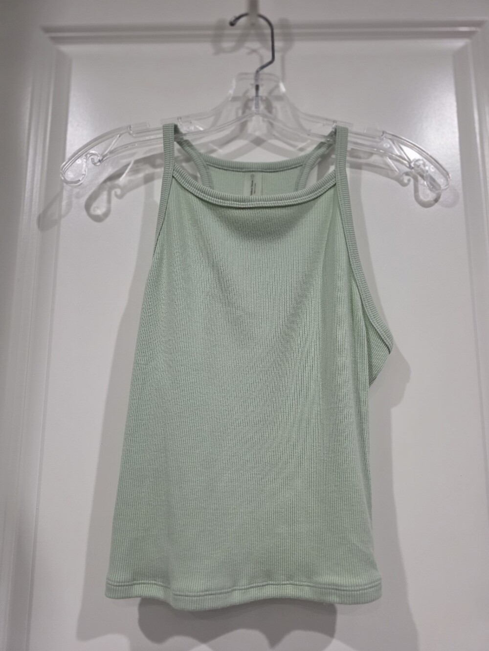 Outdoor Voices Ribbed Halter Tank in Mint